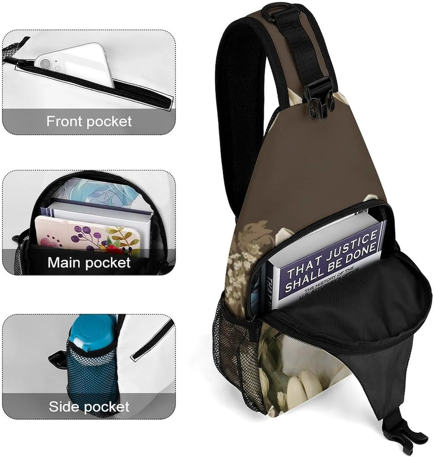 Crossbody Sling Bag Ancient Egyptians Backpack Sling Bag Travel Hiking Chest Bag Shoulder Bag Daypack