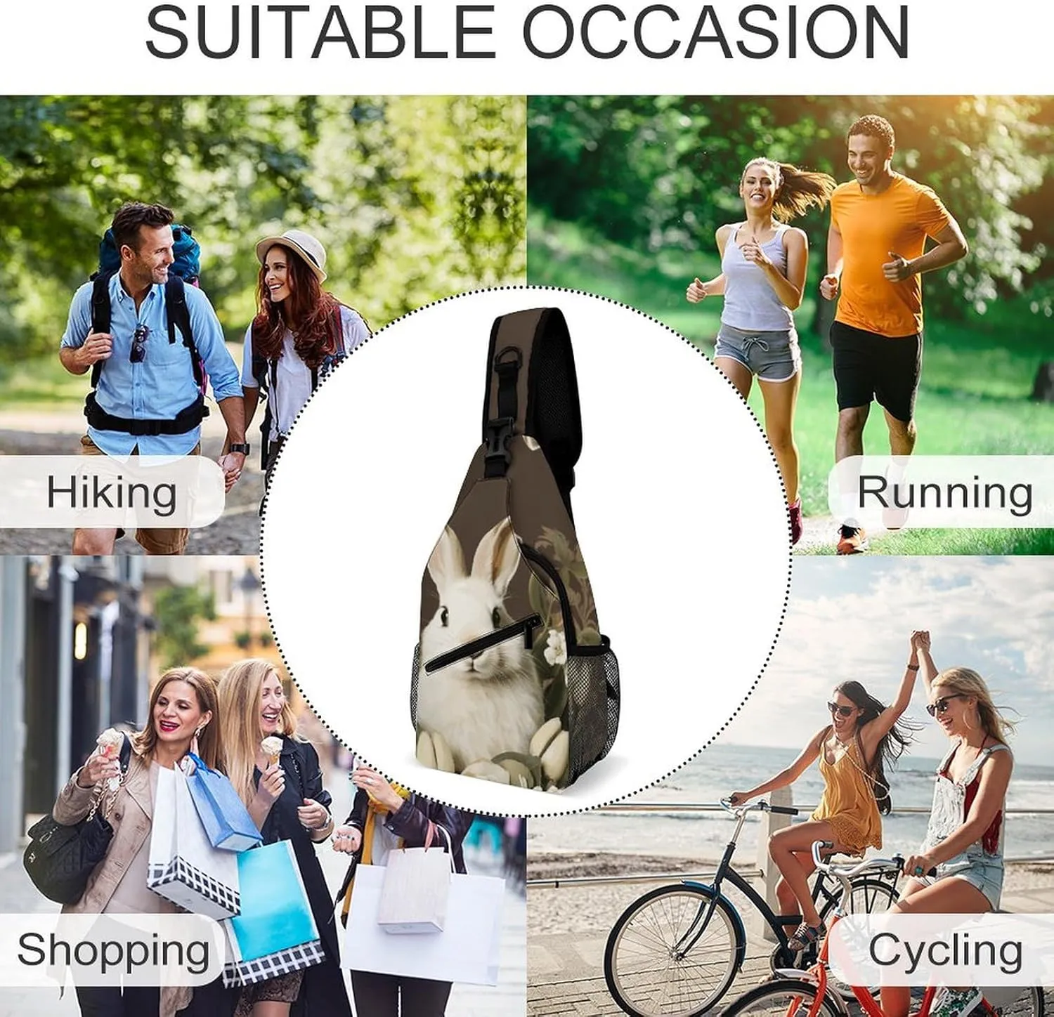 Crossbody Sling Bag Ancient Egyptians Backpack Sling Bag Travel Hiking Chest Bag Shoulder Bag Daypack
