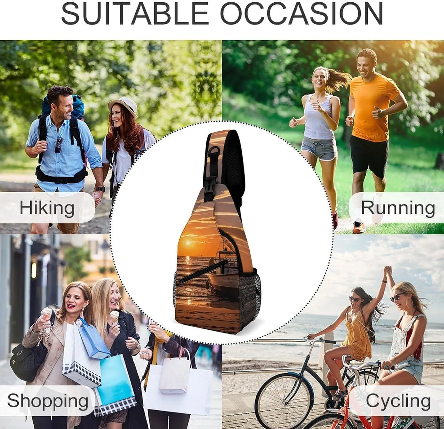 Crossbody Sling Bag Arches National Park-standard Backpack Sling Bag Travel Hiking Chest Bag Shoulder Bag Daypack