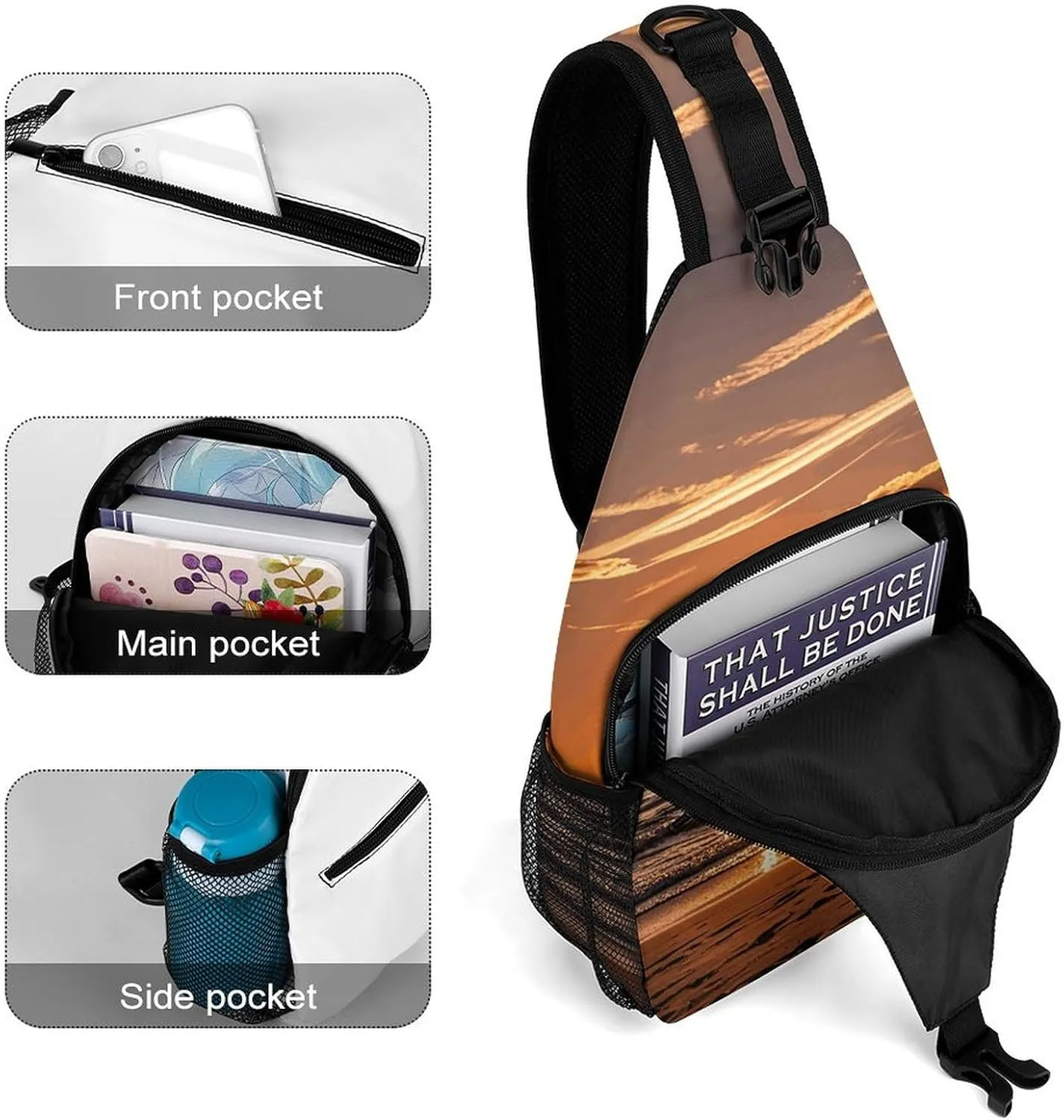 Crossbody Sling Bag Arches National Park-standard Backpack Sling Bag Travel Hiking Chest Bag Shoulder Bag Daypack