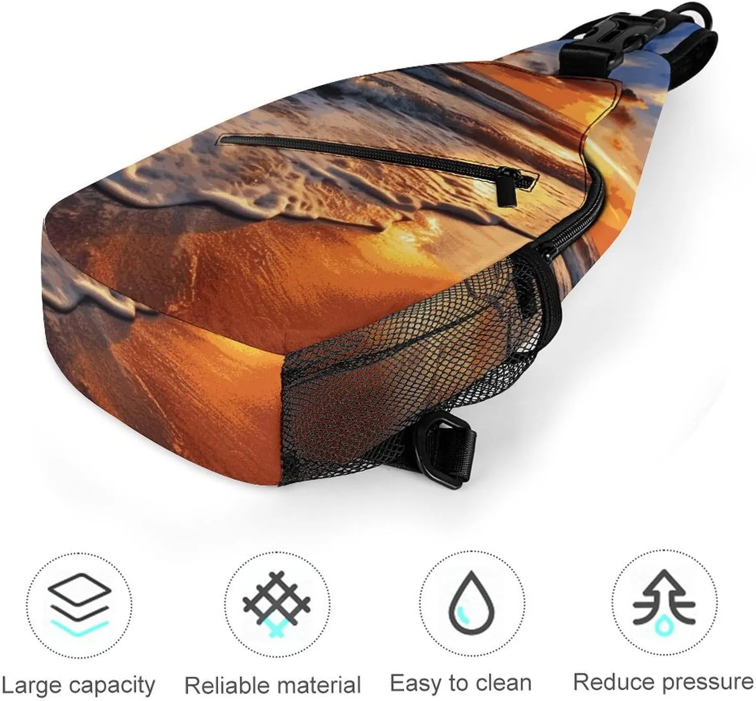 Crossbody Sling Bag Daisy Blue Backpack Sling Bag Travel Hiking Chest Bag Shoulder Bag Daypack