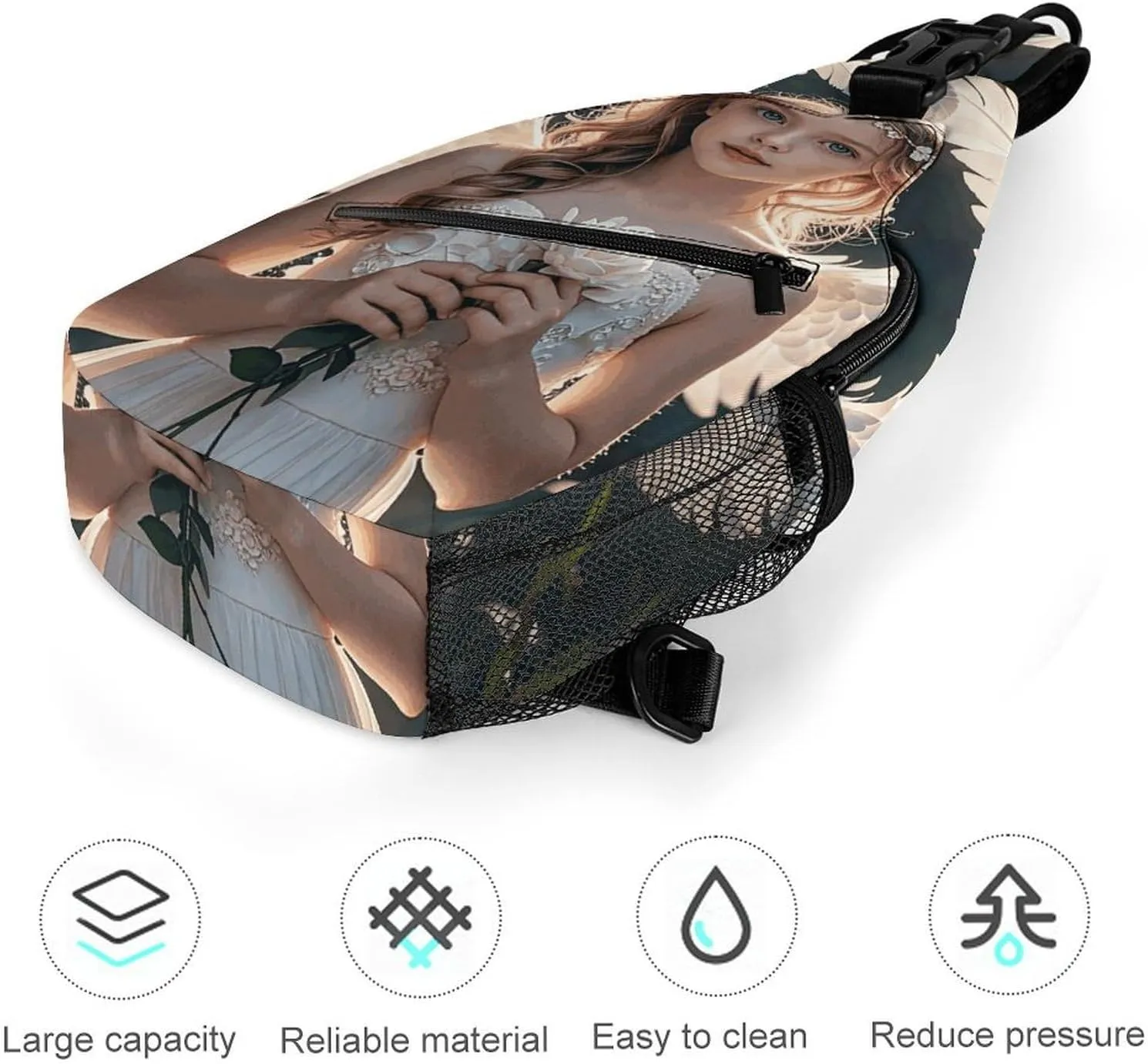 Crossbody Sling Bag Rose Flower of Many Backpack Sling Bag Travel Hiking Chest Bag Shoulder Bag Daypack