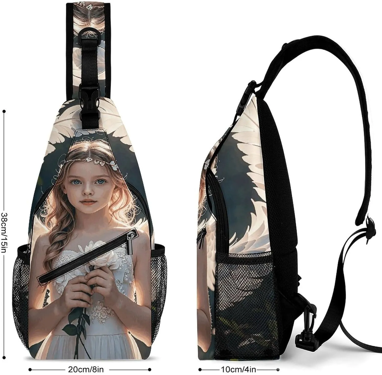 Crossbody Sling Bag Rose Flower of Many Backpack Sling Bag Travel Hiking Chest Bag Shoulder Bag Daypack