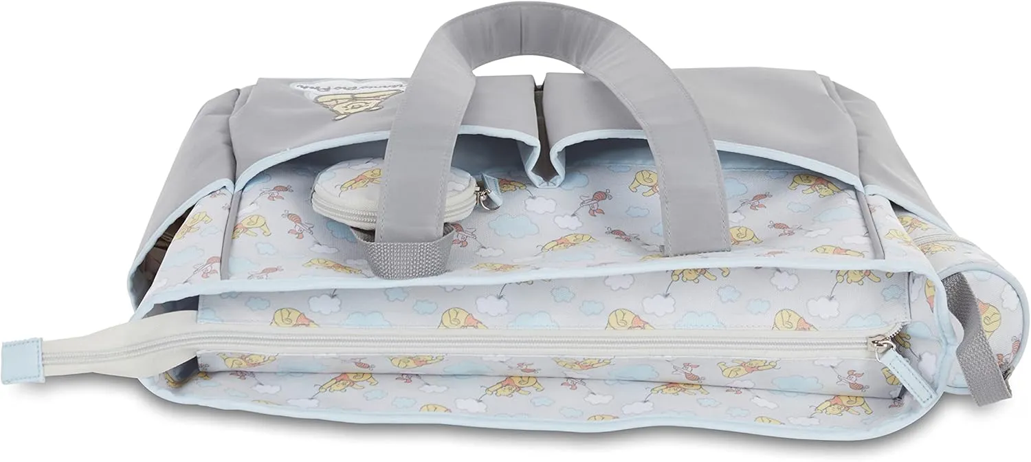 Cudlie Tote Diaper Bag and Changing Pad, Winnie The Pooh Print Large