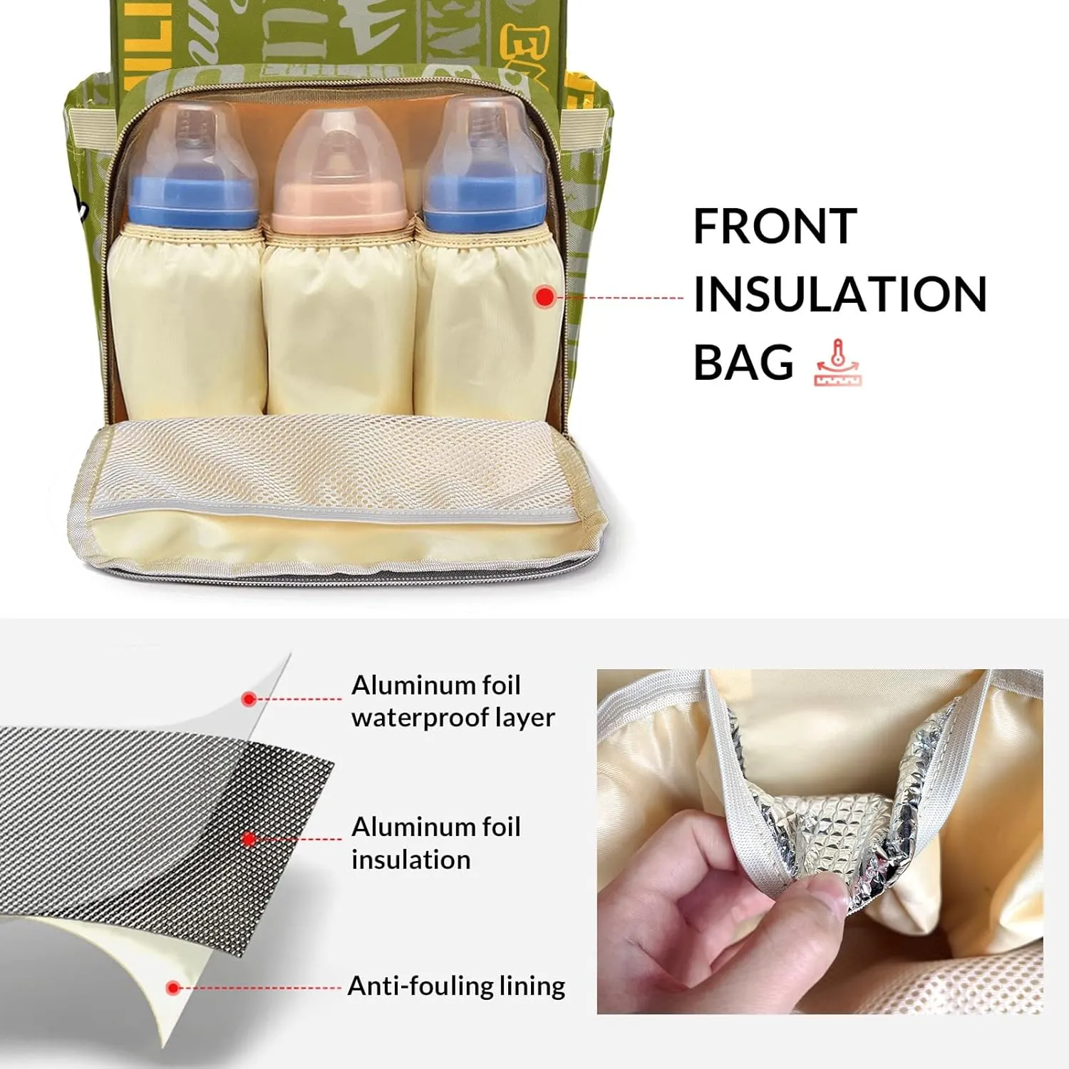 Custom Name Boy Baby Bags, Nylon Personalized Diaper Bag Backpack for Baby Boy Mom, Large Capacity, Waterproof, Multifunctional, Adjustable Shoulder Straps