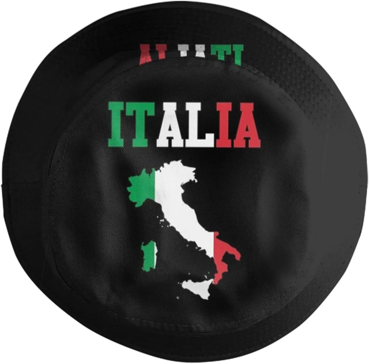 Cute Italy Flag Print Bucket Hat Summer Travel Fisherman Cap Packable Outdoor Italian Cap for Women Men Teens