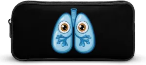 Cute Lungs Pencil Case Makeup Bag Easy to Clean Portable Pencil Pouch Office Organizer