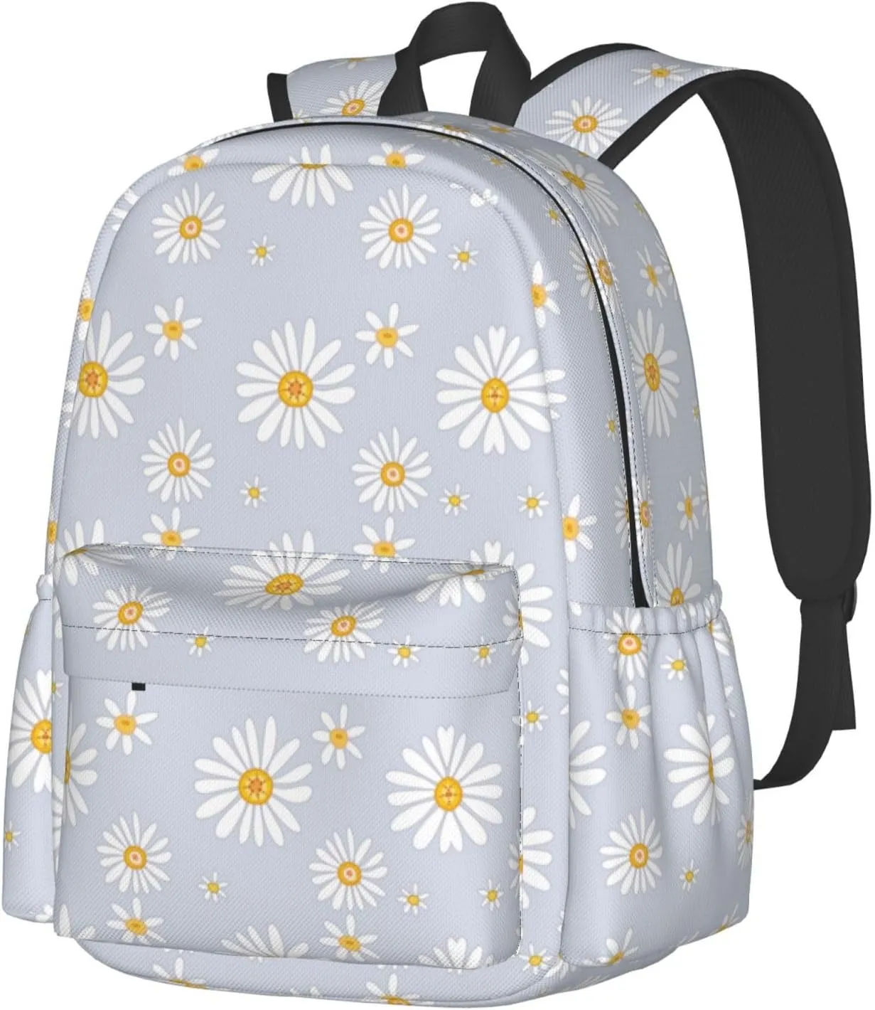 Daisy Flowers Laptop Backpack For Men Women, Lightweight Daypack Bookbag For Daily Commutes Business Travel Hiking