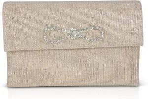 Dakota Sparkle Jacquard Envelope with Crystal Bow