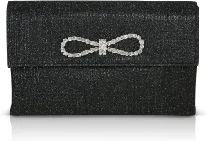 Dakota Sparkle Jacquard Envelope with Crystal Bow