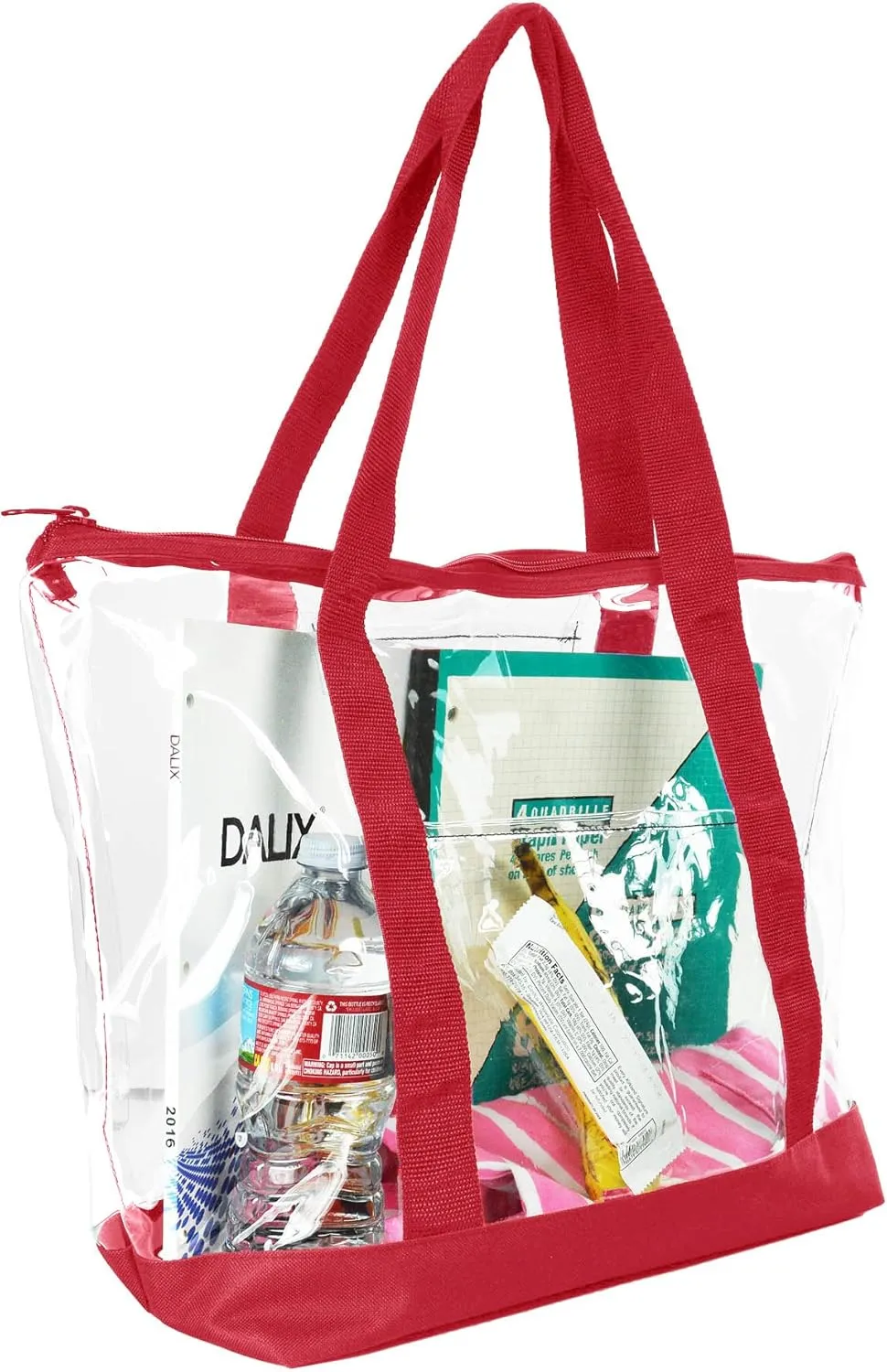 DALIX Clear Shopping Bag Security Work Tote Shoulder Bag Womens Handbag