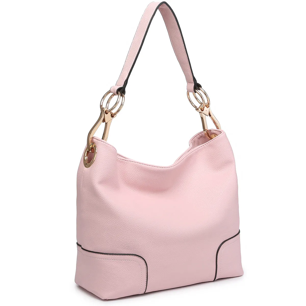 Dasein Classic Corner Patched Hobo Bag