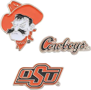Desert Cactus Oklahoma State University Lapel Pins 3 Pack OSU Cowboys Logo Enamel Made of Metal (Pin Set)