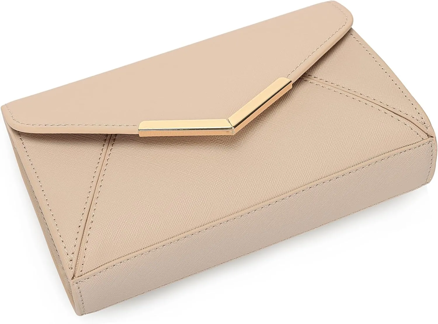 DEXMAY Women Envelope Clutch Faux Saffiano Leather Evening Handbag Foldover Clutch Bag Formal Dressy Purse