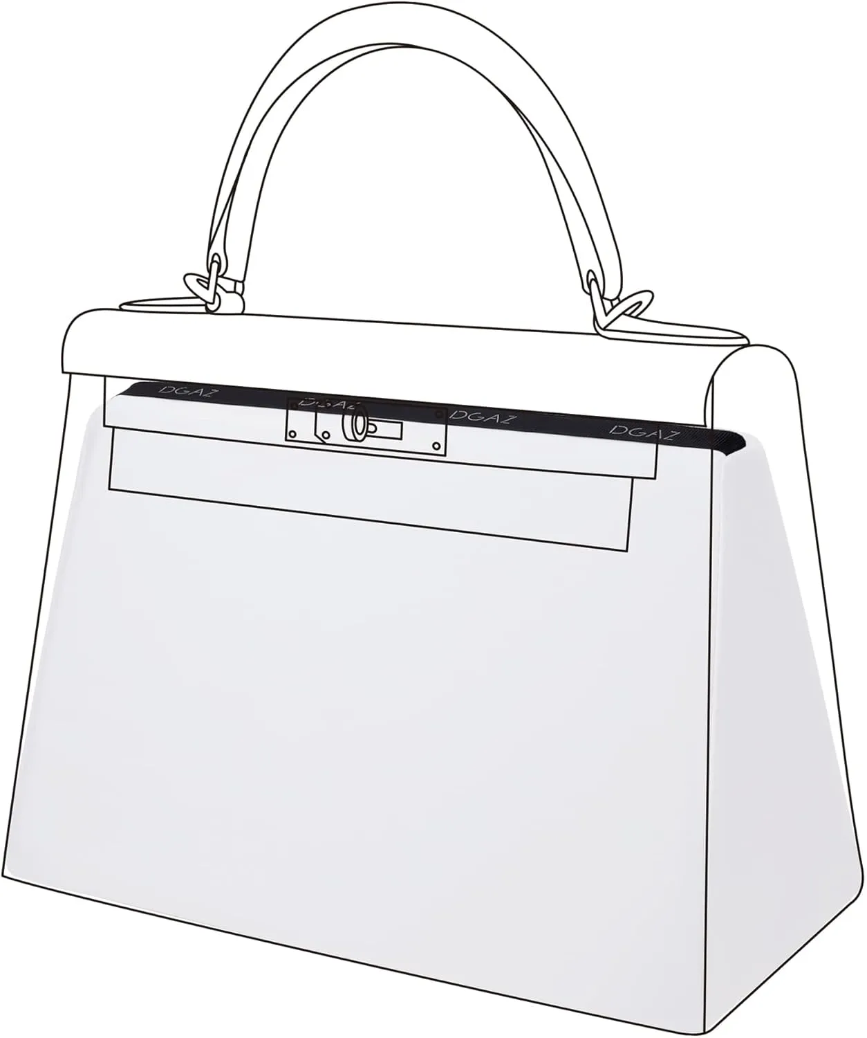 DGAZ Purse Pillow Shaper Insert for Luxury Handbags, Silky Pillow Shaper for Kelly 25/28/32/35 Bags(White,KL32)