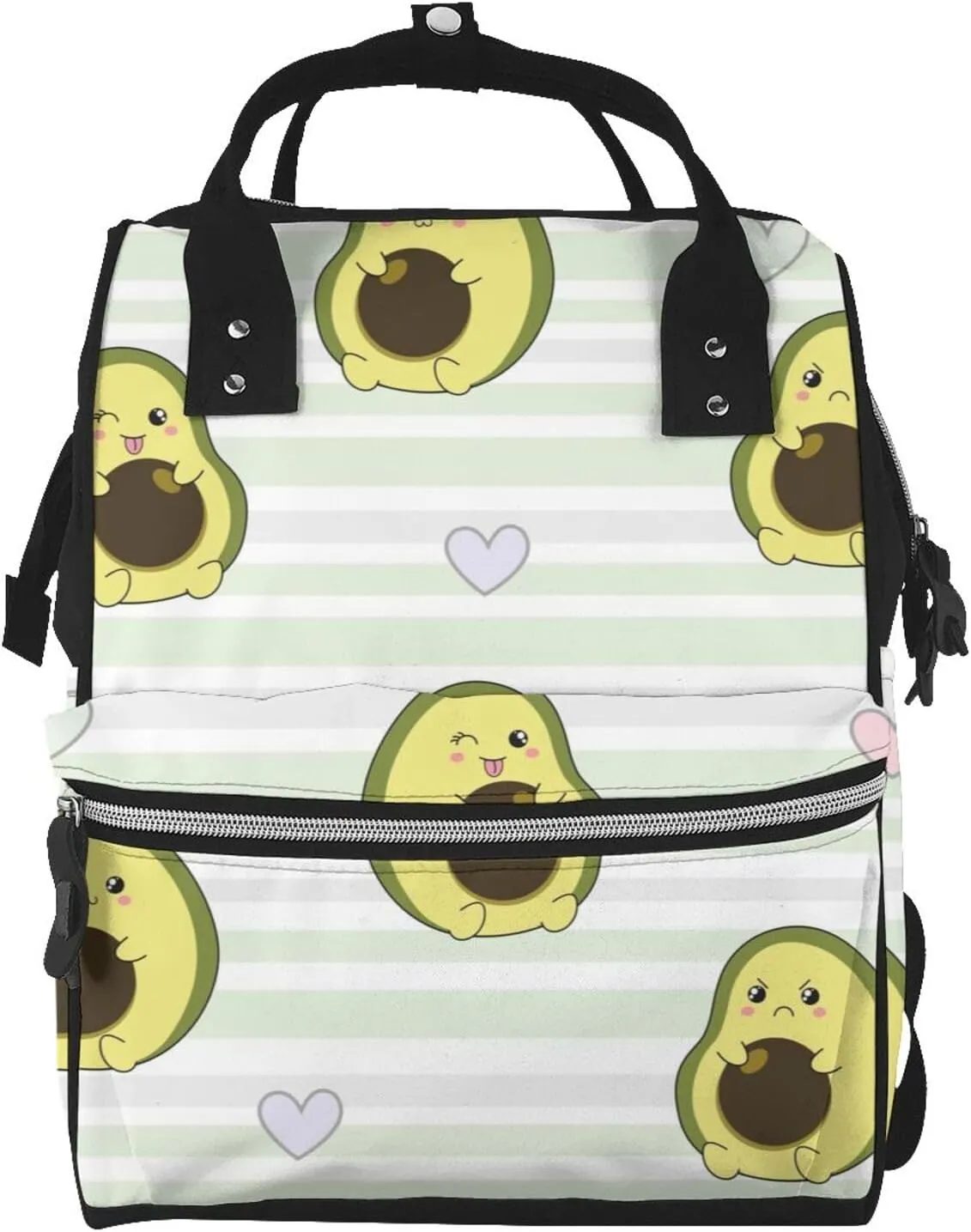 Diaper Bag Backpack For Women, Avocado Of A Hear Waterproof Multifunction Travel Pack Maternity Baby Changing Bags, Nappy Baby Bags With Multi-Function For Baby