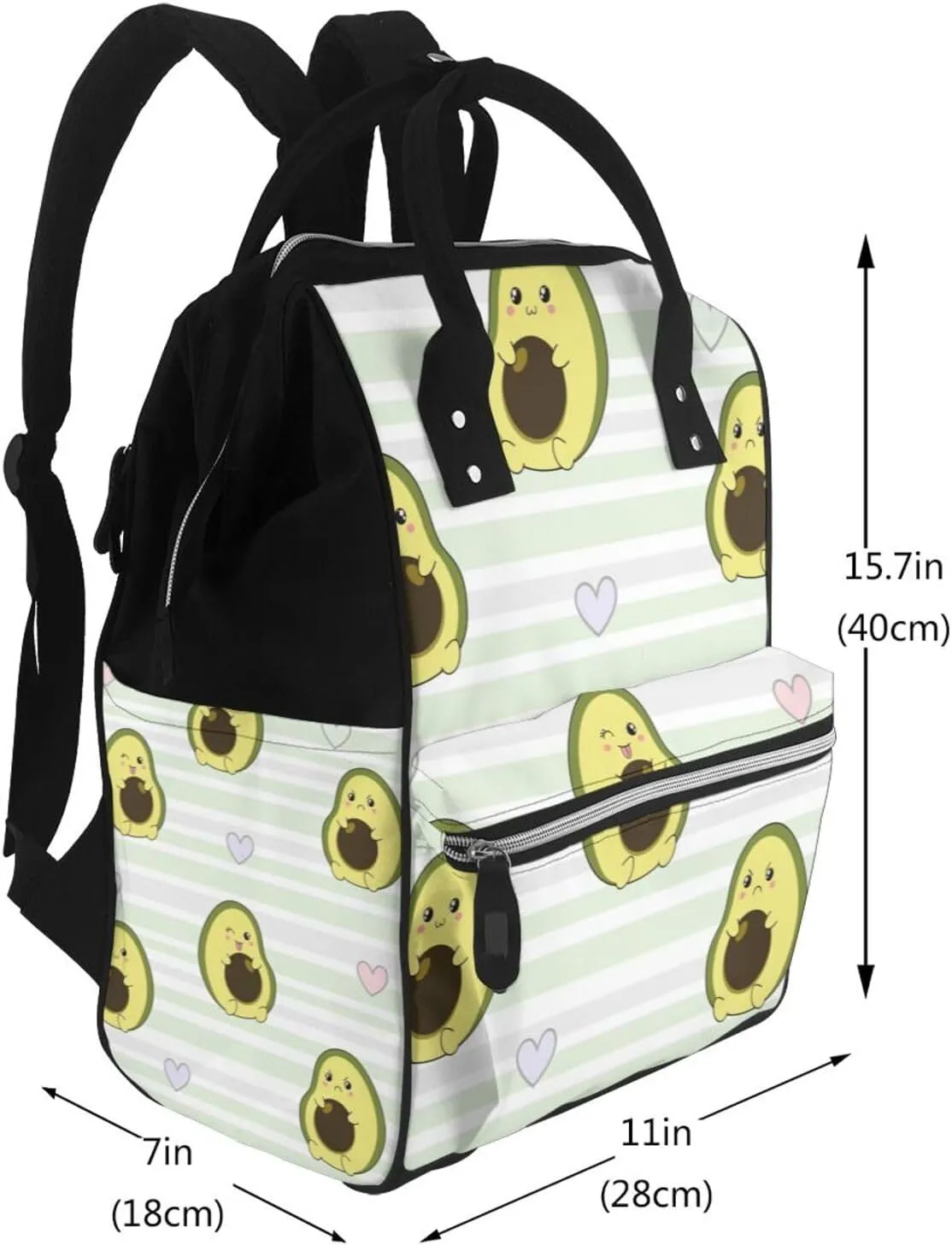 Diaper Bag Backpack For Women, Avocado Of A Hear Waterproof Multifunction Travel Pack Maternity Baby Changing Bags, Nappy Baby Bags With Multi-Function For Baby