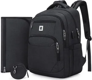 Diaper Bag Backpack, Multi function Baby Bag with Portable Changing Pad, Pacifier Holder,Waterproof Diaper Bags with USB Charging Port,Baby Essentials Perfect Baby Shower Gifts for Mom, Dad, Newborn