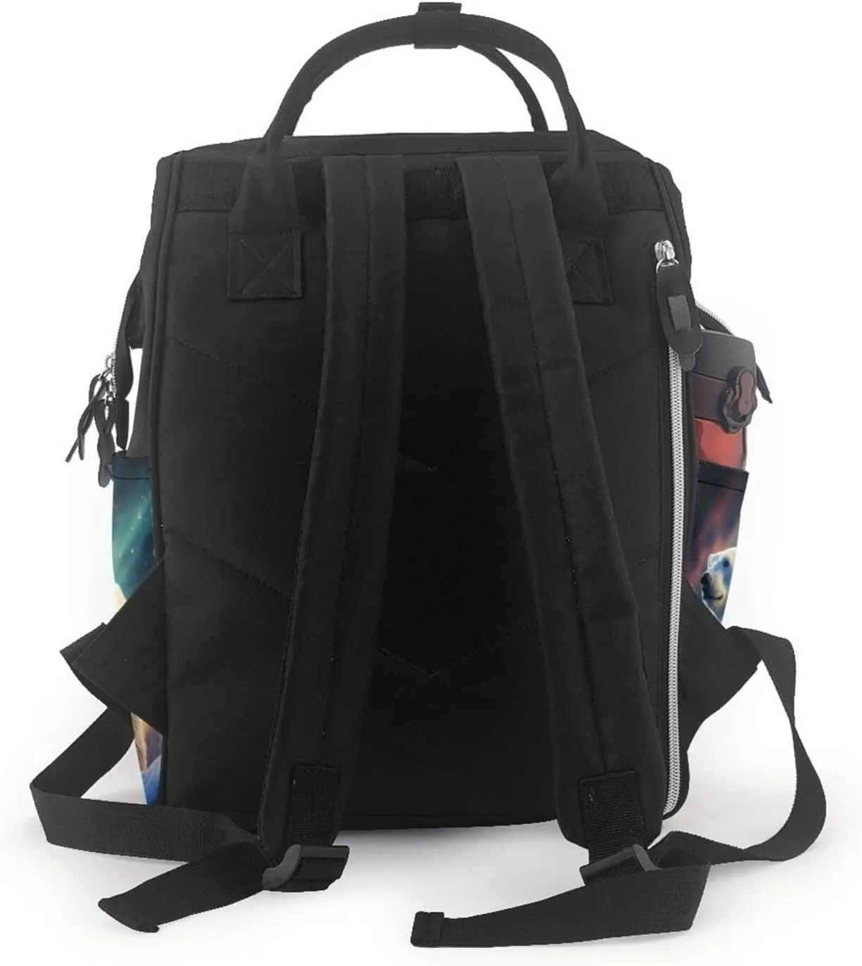 Diaper Bag Nappy Backpack Baby Bag Black and White Octopus and Ship Mummy Backpack Multifunction Changing Bags for Travel, Northern Lights Polar Bear, One Size