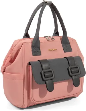 Diaper Bag Tote Baby Changing Bag Large Baby Bags for Mom Multifunction Travel Nappy Bag Small （Pink）