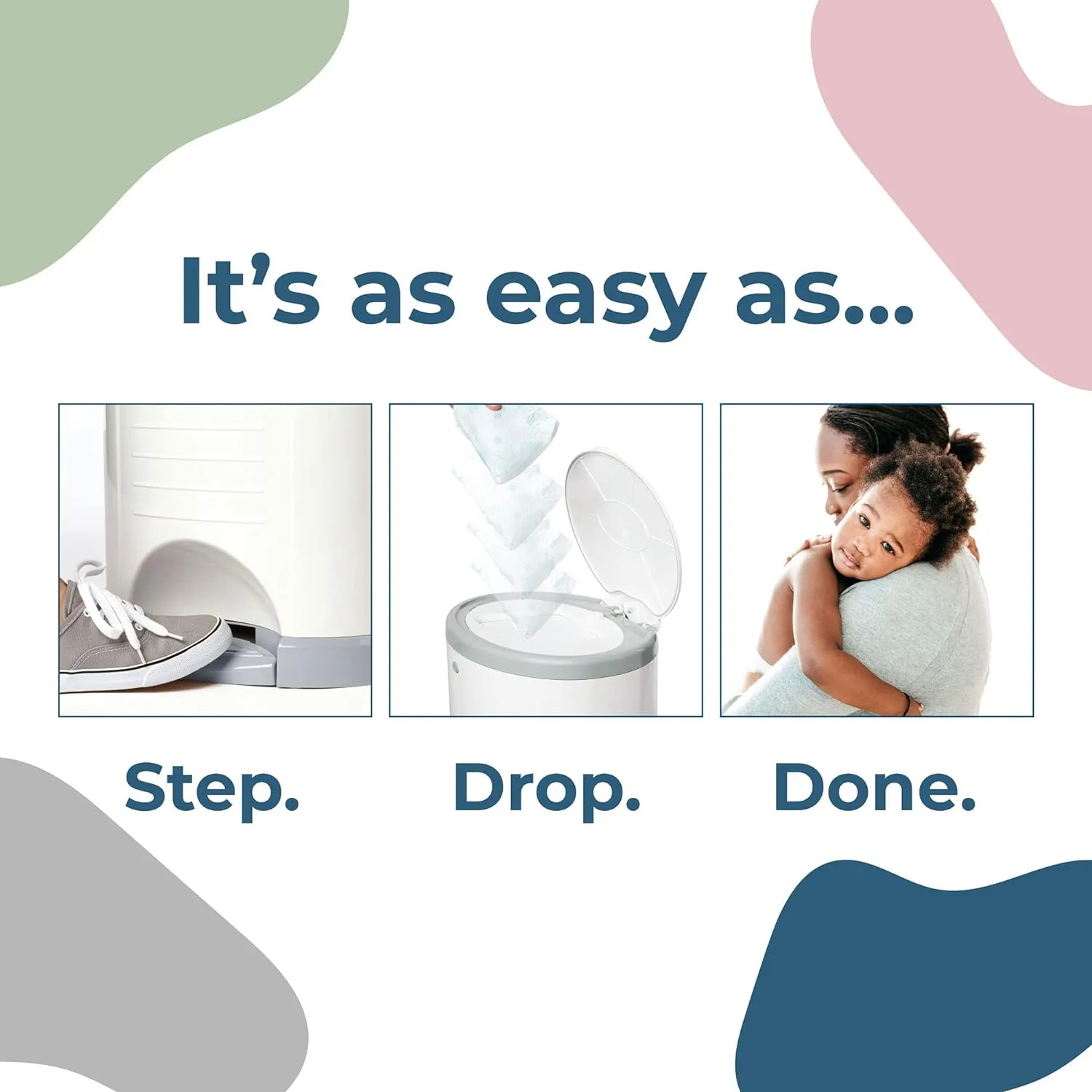 Diaper Dekor Plus Diaper Pail Refills | 2 Count | Most Economical Refill System | Quick & Easy to Replace | No Preset Bag Size Use Only What You Need | Exclusive End-of-Liner Marking