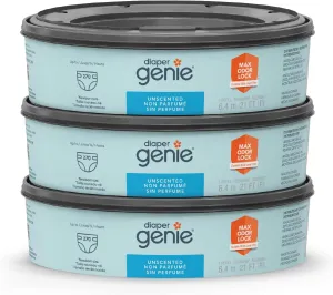 Diaper Genie Bags Refills 270 Count (Pack of 3) with Max Odor Lock | Holds Up to 810 Newborn Diapers