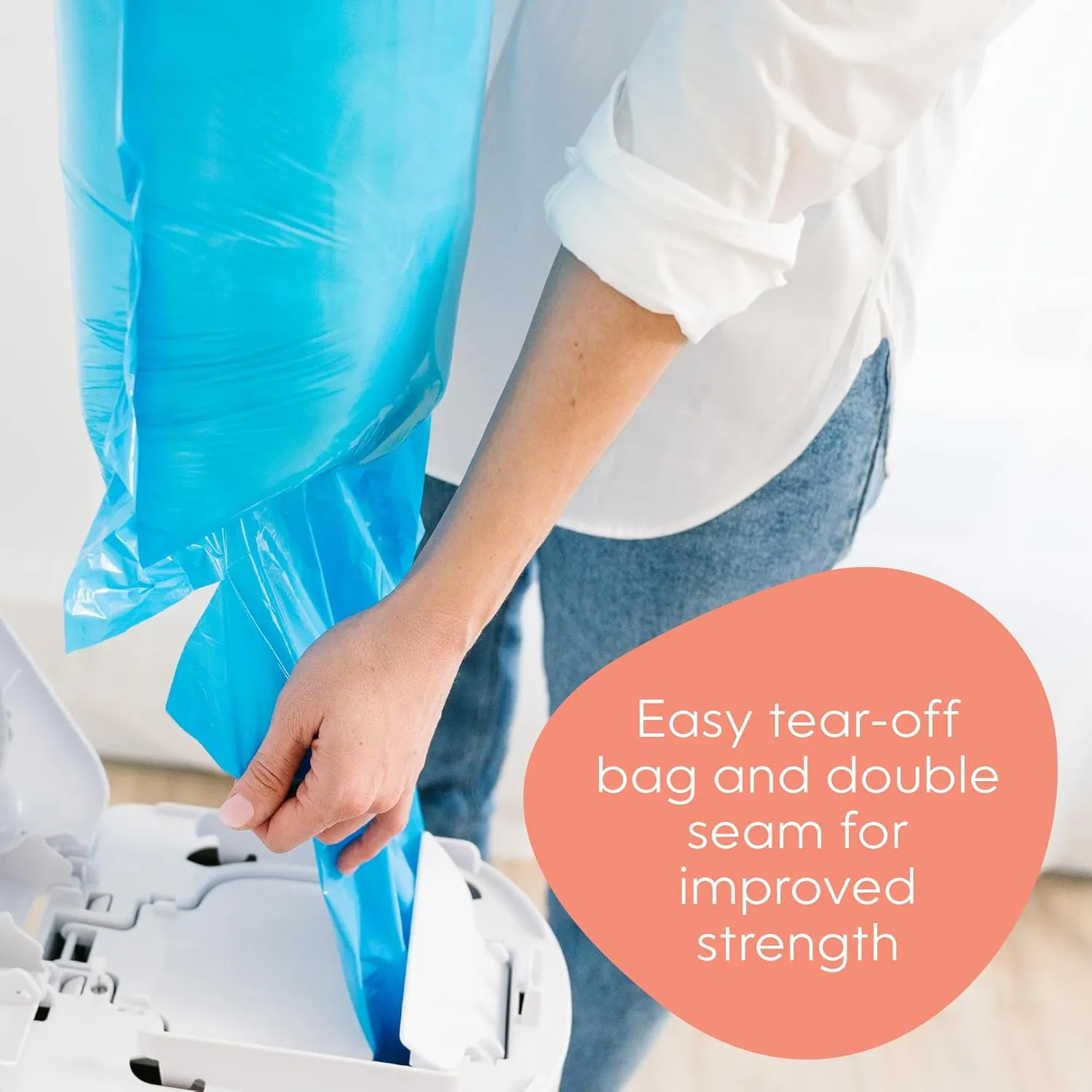 Diaper Genie Easy Roll Refill | 30 Clean Laundry Scent Bags | 65% PCR Film | Fits Platinum, Signature & Deluxe