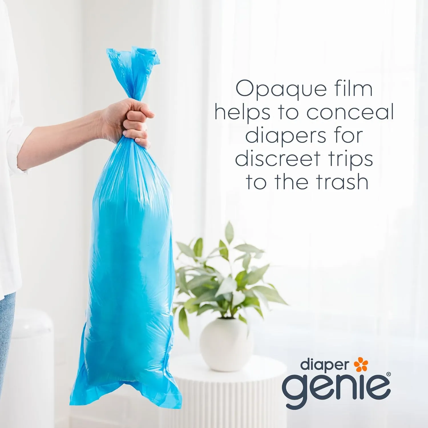 Diaper Genie Easy Roll Refill | 30 Clean Laundry Scent Bags | 65% PCR Film | Fits Platinum, Signature & Deluxe