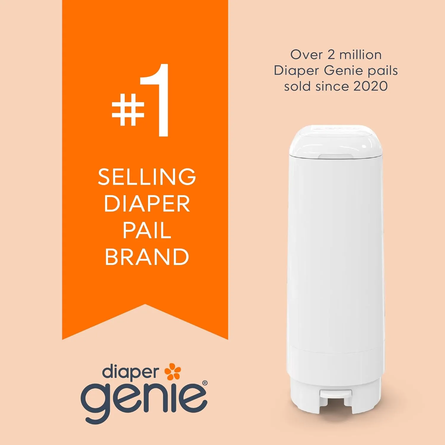 Diaper Genie Easy Roll Refill | 30 Clean Laundry Scent Bags | 65% PCR Film | Fits Platinum, Signature & Deluxe