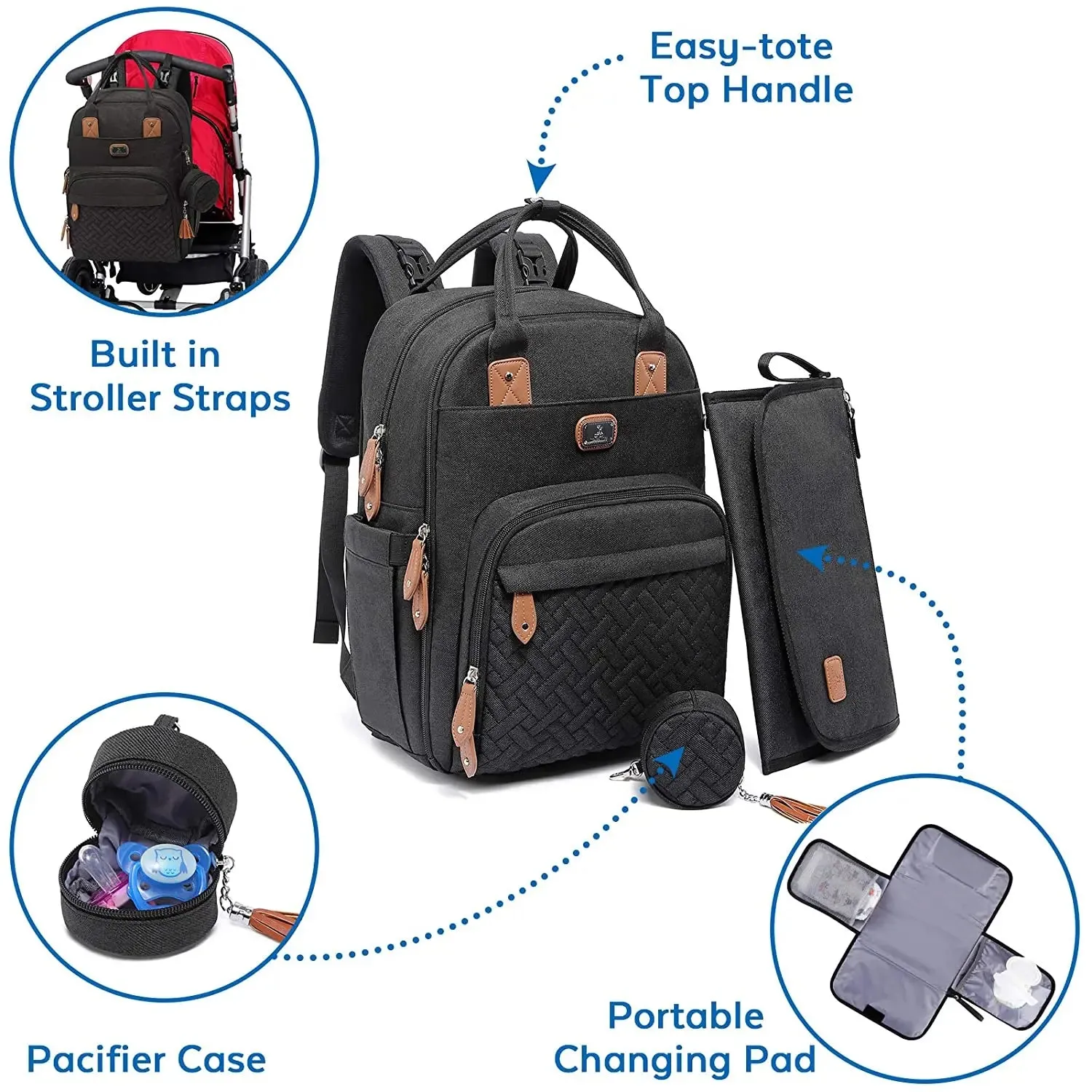 Dikaslon Unisex Diaper Bag Backpack