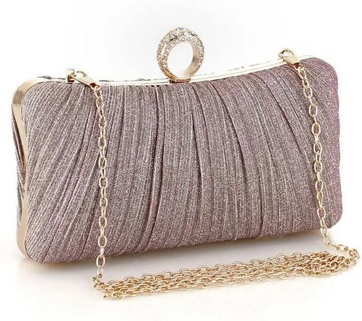 Dinner Bag Pleated Clutch Bag Evening Bag Banquet Bag Ladies Dress Bag(Black-JoJo's Bizarre Adventure1)