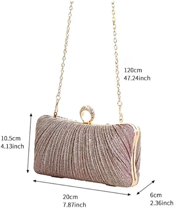 Dinner Bag Pleated Clutch Bag Evening Bag Banquet Bag Ladies Dress Bag(Black-JoJo's Bizarre Adventure1)