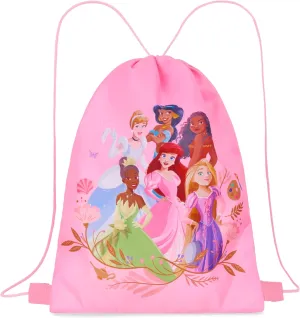 Disney Drawstring Bags, 11 x 14” Swimming Bag with Airflow Vent (Pink Princess)