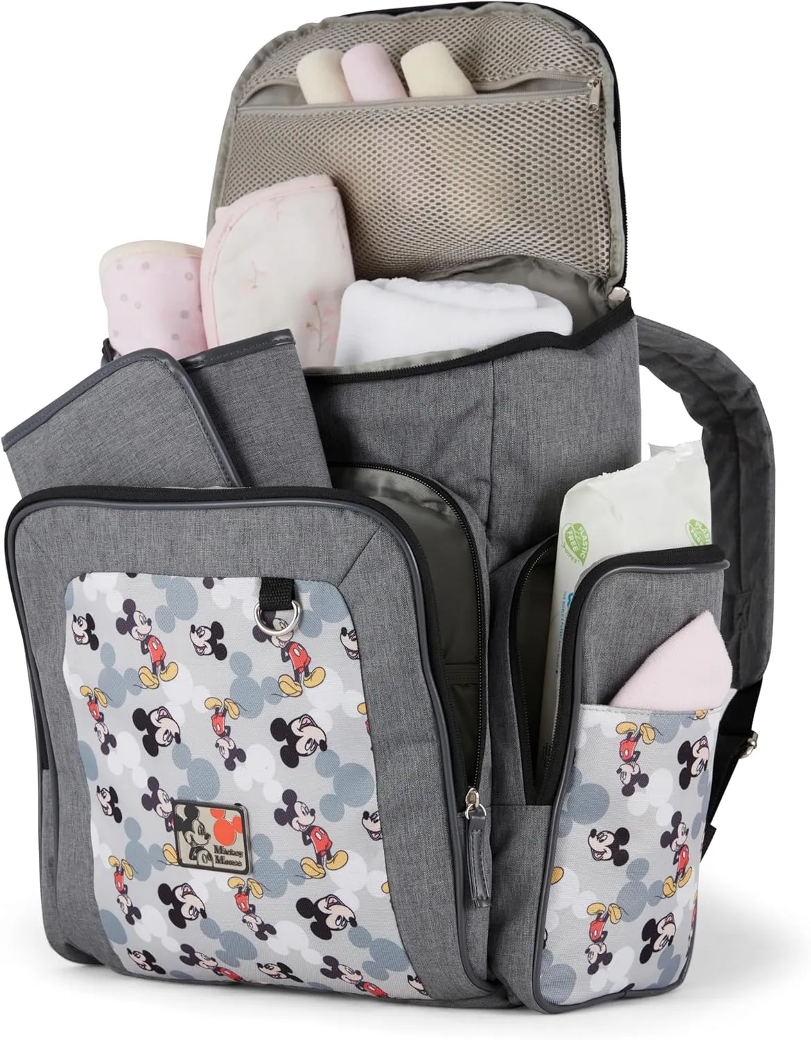 Disney Unisex Baby Travel Diaper Backpack| 16-Inches Height Multi-Functional Bag, Mickey Mouse Jartop, Extra Large