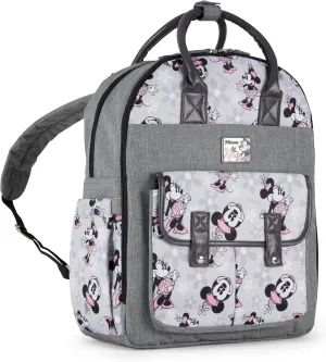 Disney Unisex Baby Travel Diaper Backpack| 16-Inches Height Multi-Functional Bag, Minnie Mouse Double Handle, Extra Large