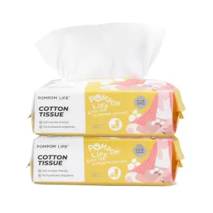Disposable Face Towel, Ultra Soft Thick Wash Cloths for Adults and Baby, 100% Cotton Dry Wipes for Washing and Drying, 200 Count Facial Tissue for Cleansing, Skincare, Makeup Remover
