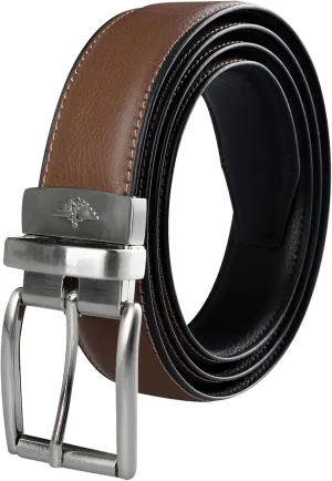 DOCKERS Men's Two-in-one Reversible Rotative Buckle Everyday Casual Dress Belt (Regular and Big & Tall Sizing)