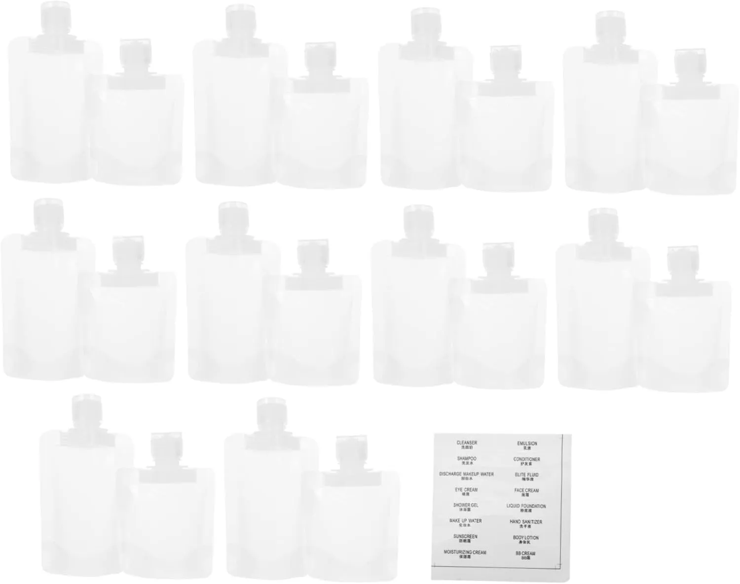 DOITOOL 1 Set Packing Bag Travel Toiletry Portable Shampoo Bottle Leakproof Cosmetic Containers Liquid TIO, White, 13.8X7X2CM
