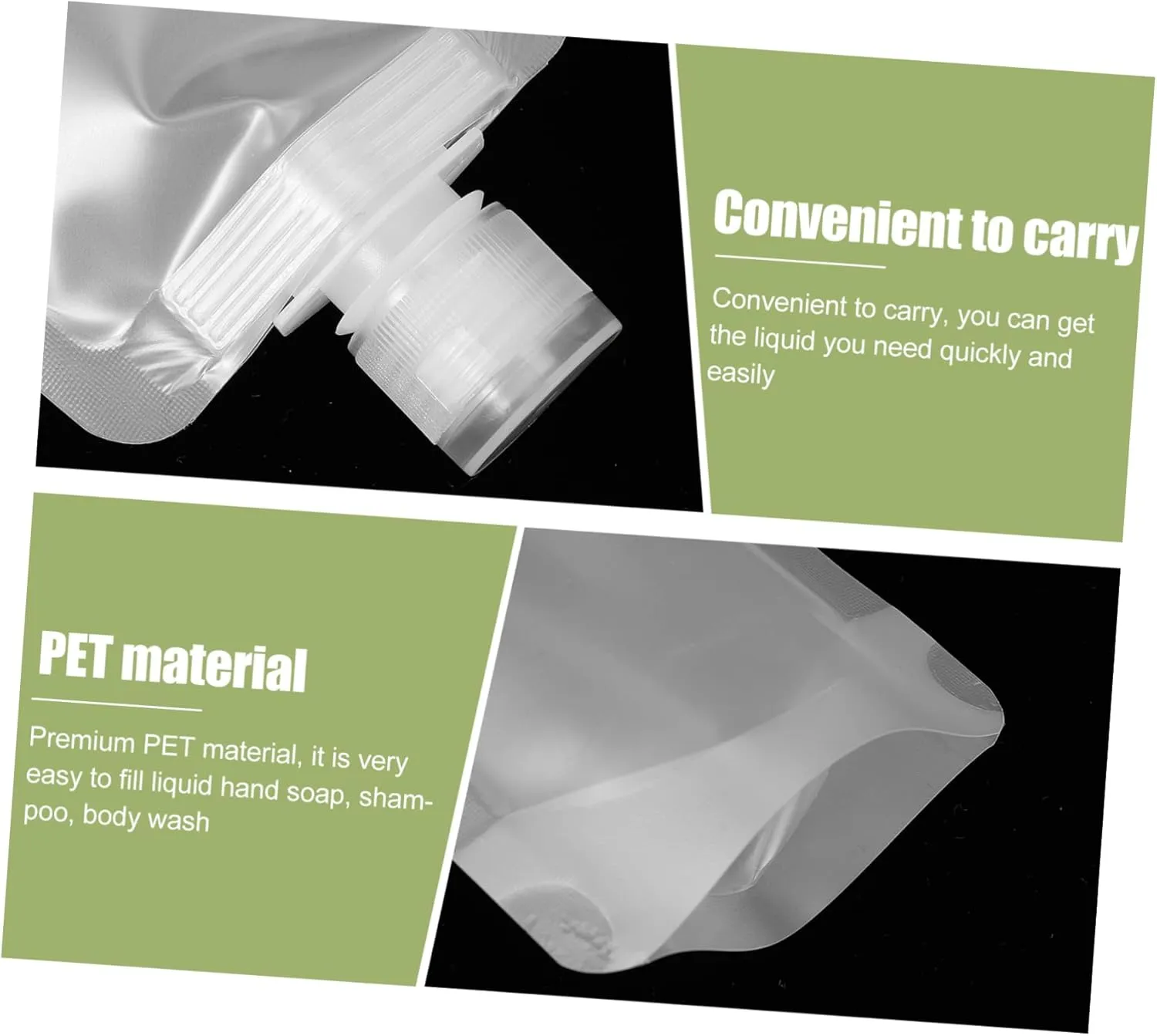 DOITOOL 1 Set Packing Bag Travel Toiletry Portable Shampoo Bottle Leakproof Cosmetic Containers Liquid TIO, White, 13.8X7X2CM