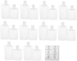 DOITOOL 1 Set Packing Bag Travel Toiletry Portable Shampoo Bottle Leakproof Cosmetic Containers Liquid TIO, White, 13.8X7X2CM