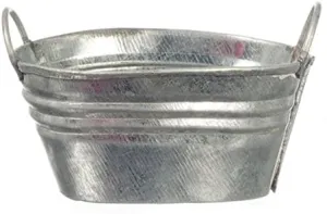Dollhouse Miniature Tin Wash Bucket