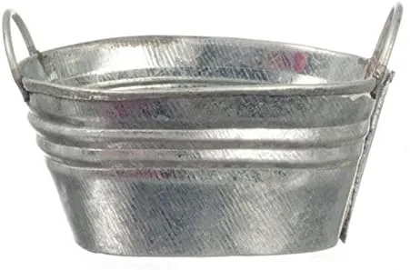 Dollhouse Miniature Tin Wash Bucket