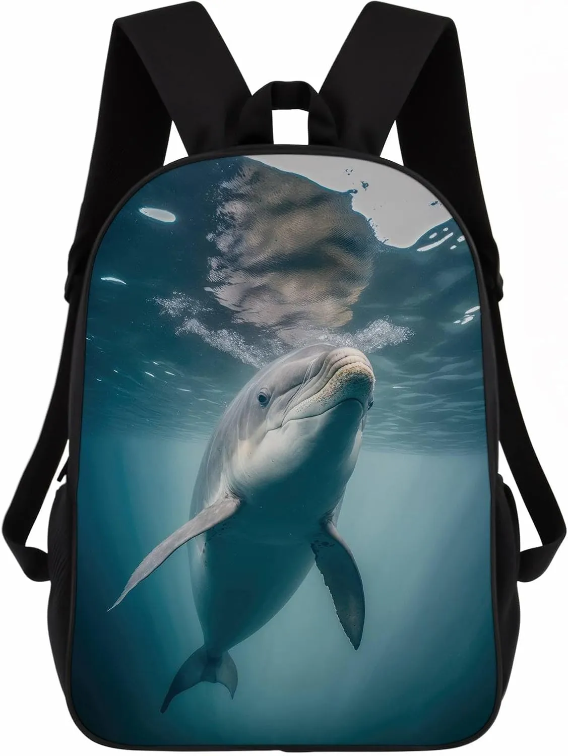 Dolphin Backpack Casual Daypack Wild Animal Print Laptop Bag Bookbag for Work Travel Hiking 17 Inch Style 3