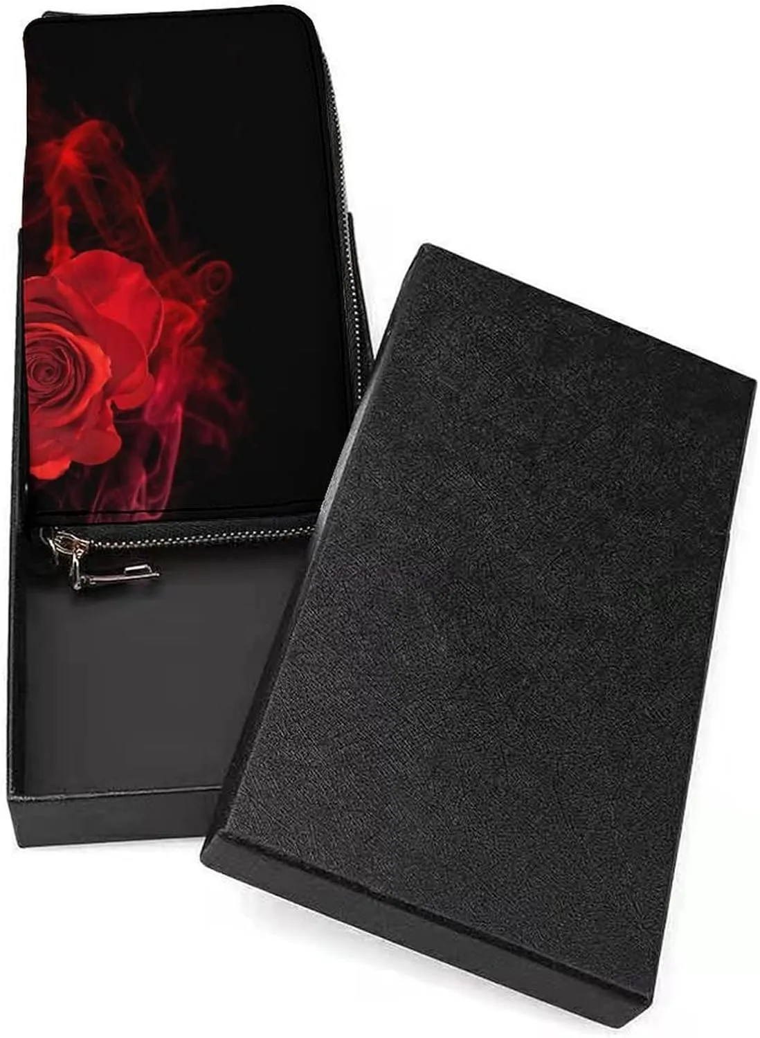Donnapink Long Clutch Wallet, Long Handbag with Wristlet Strap, PU Leather Zip Purse