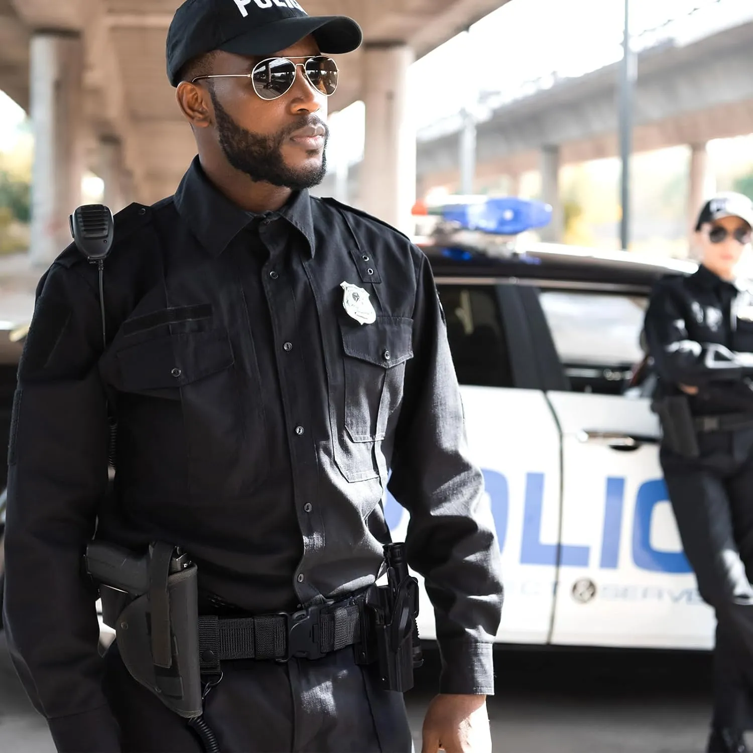 Duty Belt 2'' Police Belts with Hook Lining, Nylon Tactical Belt for Law Enforcement Officers with 4 Belt Keeper