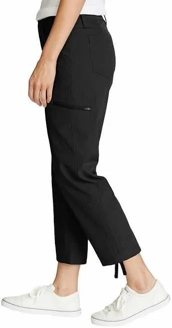 Eddie Bauer Capri Pants for Women with Side Zipprer Cargo Pocket - Women's Hiking Pants with Belt Loop - Ripstop Capri
