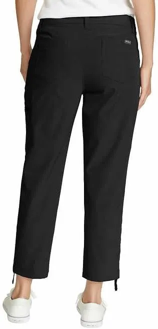 Eddie Bauer Capri Pants for Women with Side Zipprer Cargo Pocket - Women's Hiking Pants with Belt Loop - Ripstop Capri