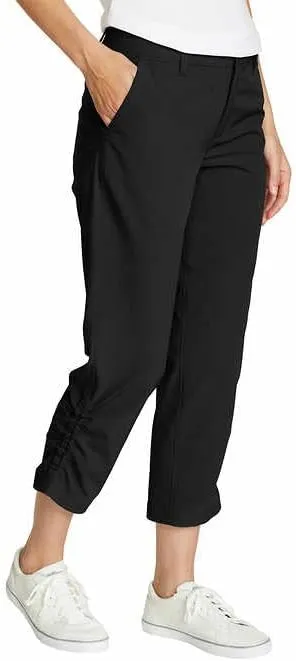 Eddie Bauer Capri Pants for Women with Side Zipprer Cargo Pocket - Women's Hiking Pants with Belt Loop - Ripstop Capri