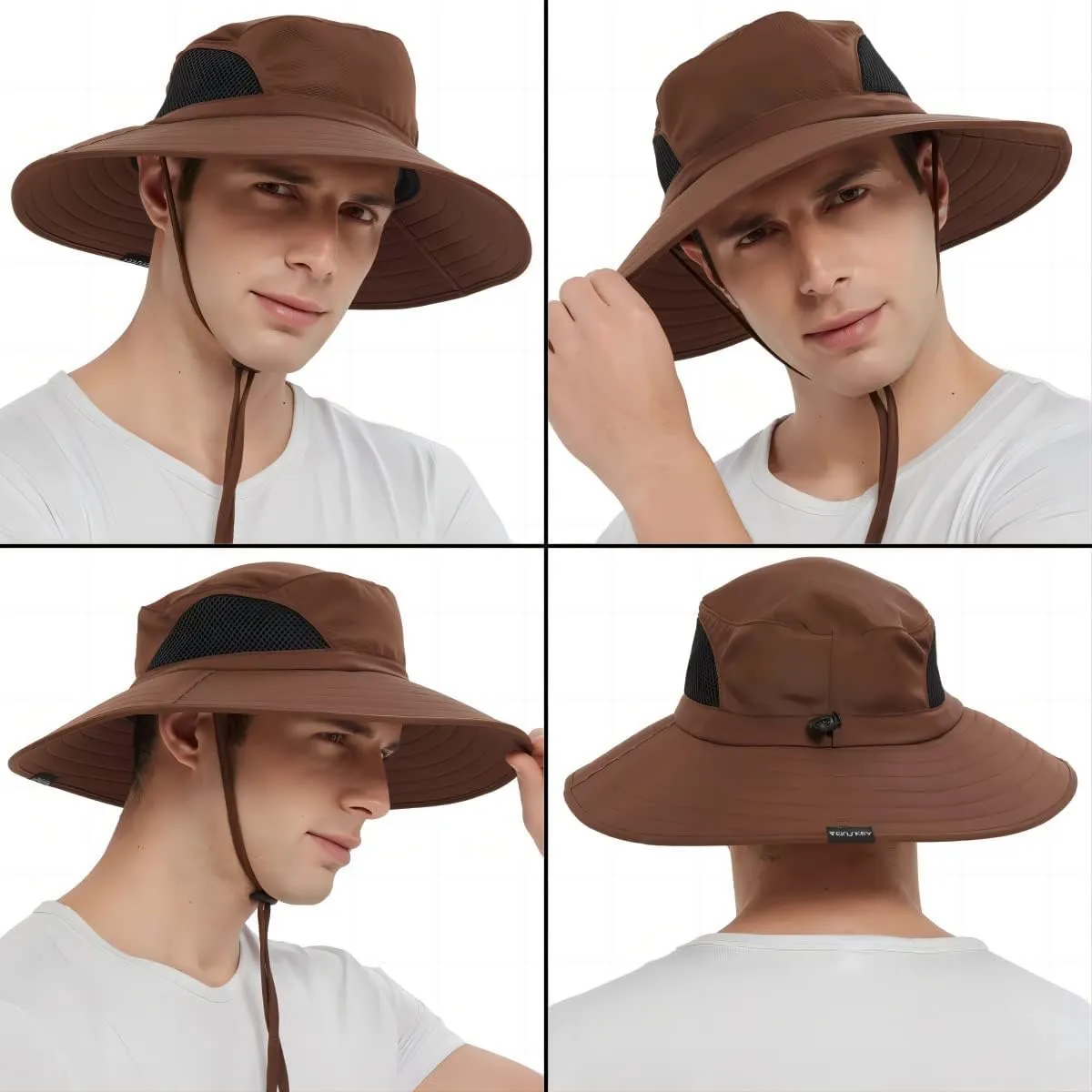 EINSKEY Wide Brim Sun Hat, UPF 50  UV Protection Waterproof Packable Bucket Hat for Men & Women, Fishing Hiking Beach Garden