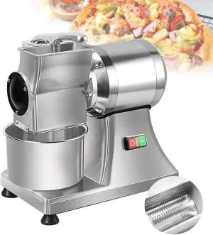 Electric Cheese Graters Machine,Cheese Grater Shredder Salad Maker,with Stainless Steel Bucket,for Cheese Butter Cheese Bread Bran, 0.75HP/550W 88lb/Hour